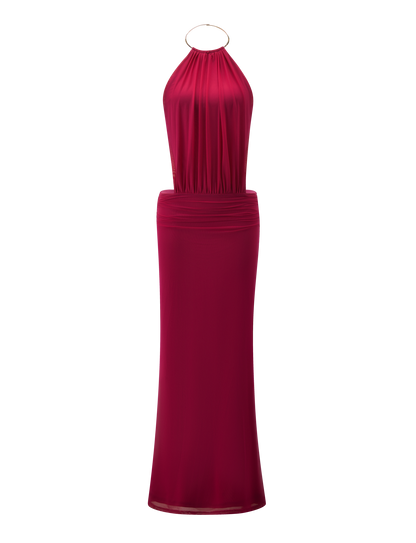 EVANNA MAXI DRESS - BERRY