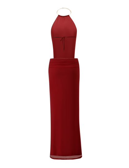 EVANNA MAXI DRESS - RED