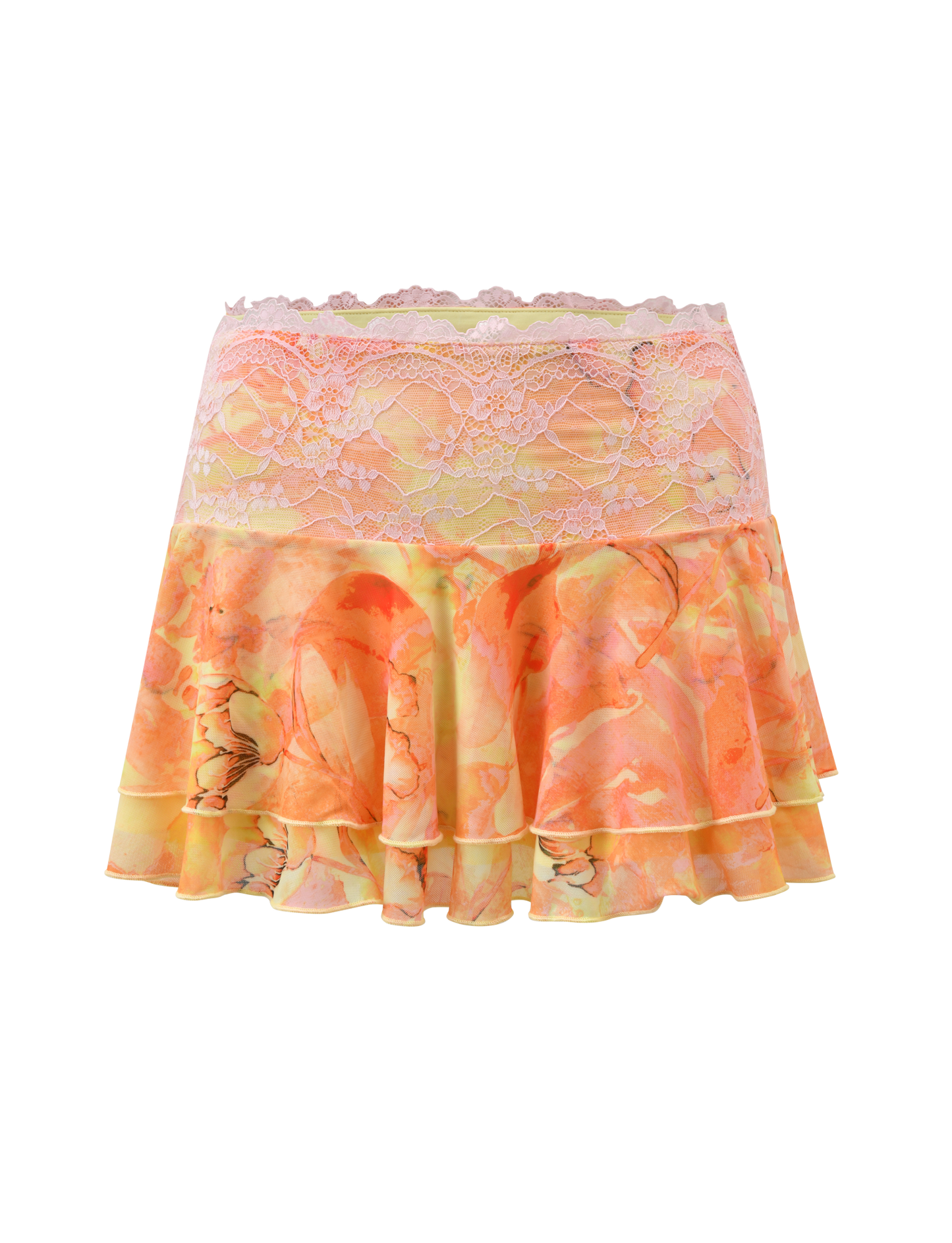 DUNE MESH SKIRT - CREAMSICLE