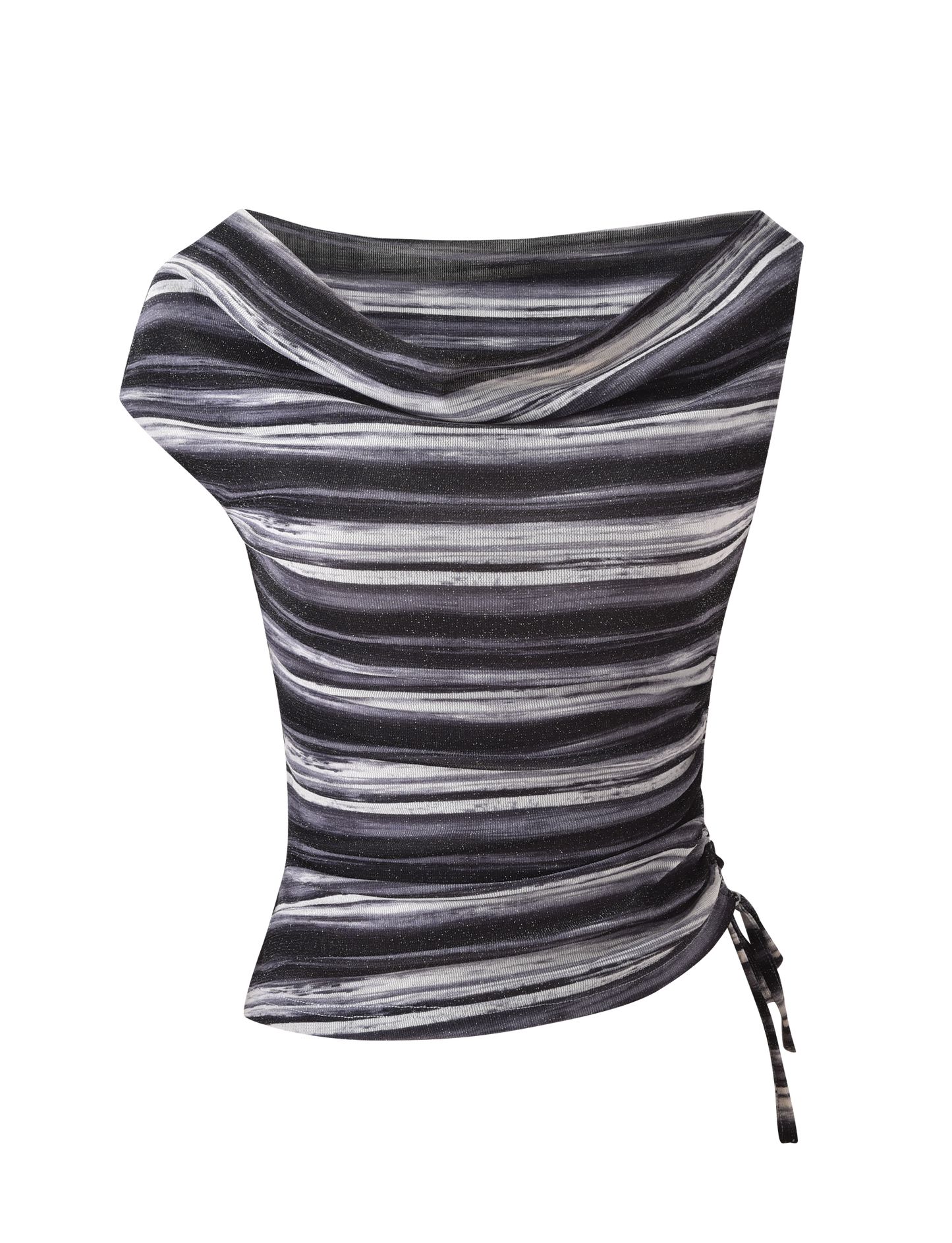 BRAELYN TOP - GREY STRIPE