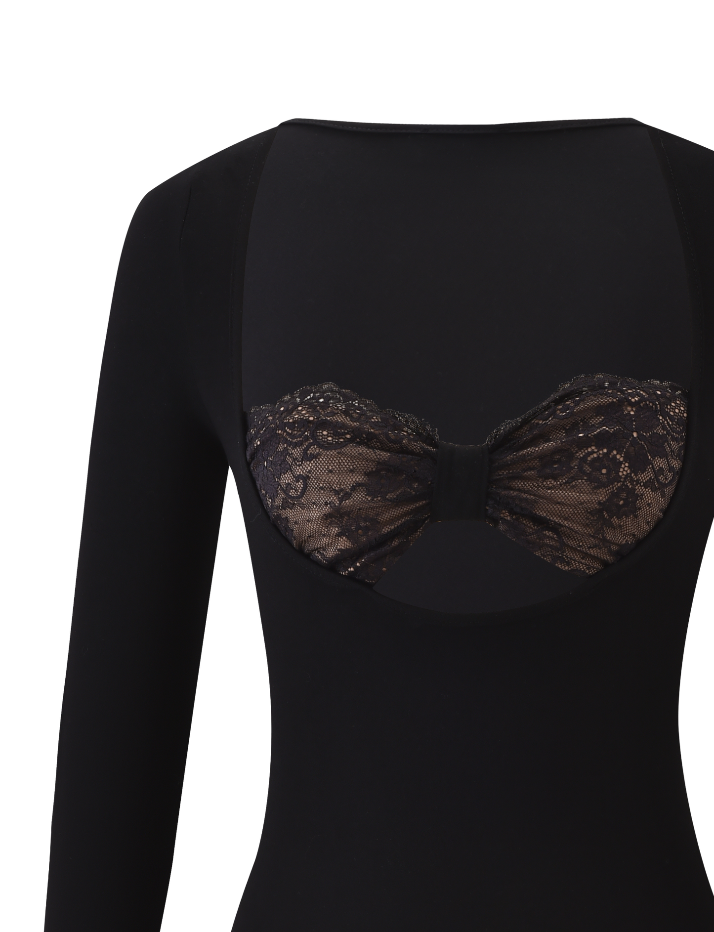 DAMELA LONG SLEEVE TOP - BLACK