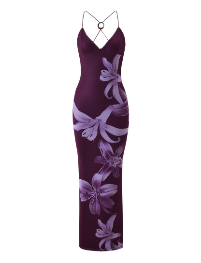 ORIELLE MAXI DRESS - PLUM ORCHID