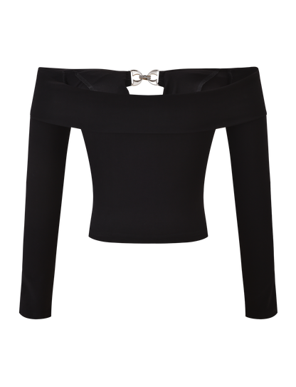 JENESIS LONG SLEEVE TOP - BLACK