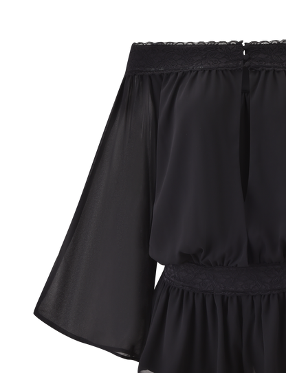 TESSIE PLAYSUIT - BLACK