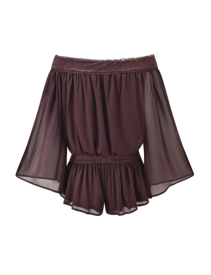 TESSIE PLAYSUIT - BROWN