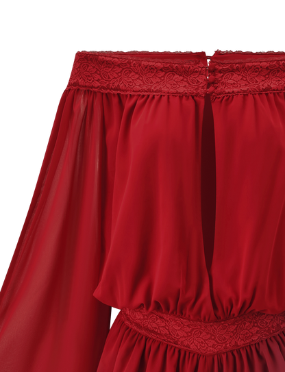 TESSIE PLAYSUIT - RED