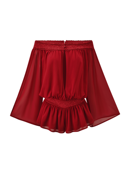 TESSIE PLAYSUIT - RED