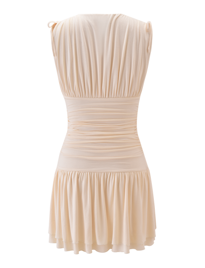 HALONA MINI DRESS - CREAM