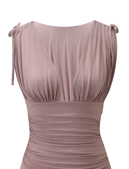 HALONA MINI DRESS - MOCHA