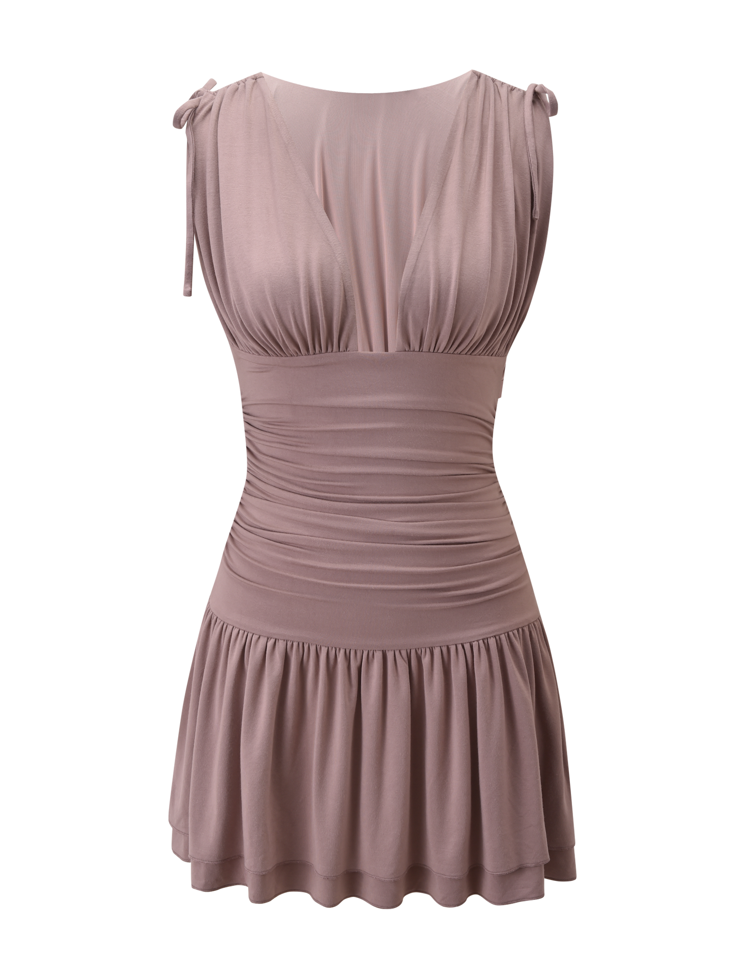 HALONA MINI DRESS - MOCHA