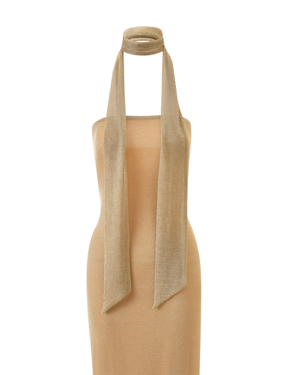 DANIELA SCARF DRESS 2.0 - GOLD