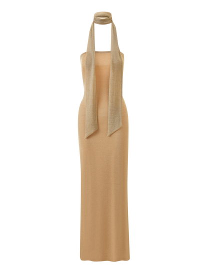 DANIELA SCARF DRESS 2.0 - GOLD