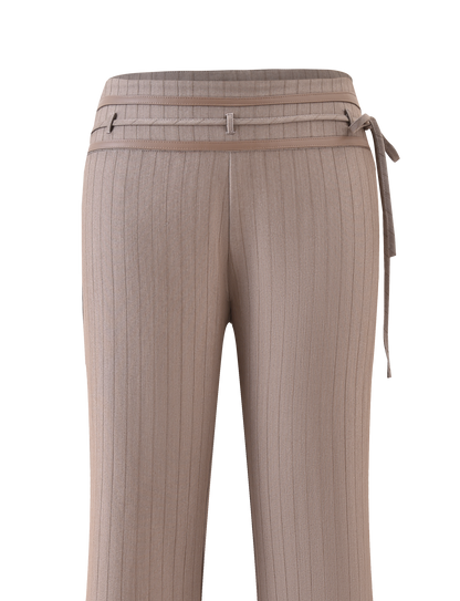 FEDRA PANT - TAN PINSTRIPE