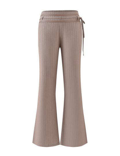 FEDRA PANT - TAN PINSTRIPE