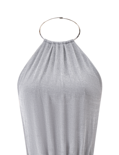 EVANNA MINI DRESS - SILVER