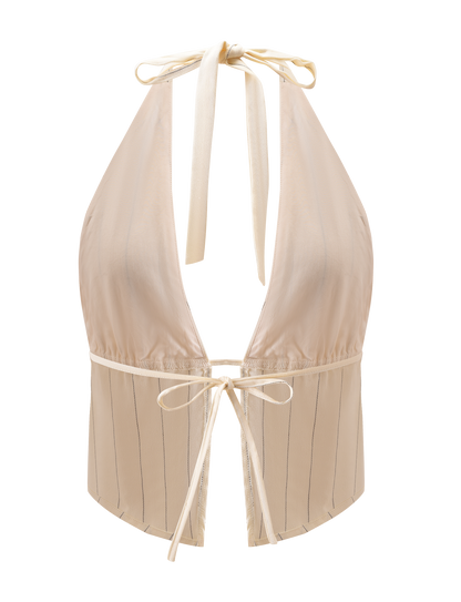LAINEY TOP - BEIGE STRIPE