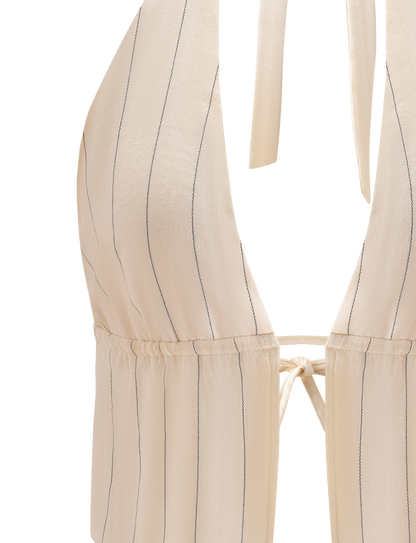 LAINEY TOP - BEIGE STRIPE