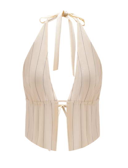 LAINEY TOP - BEIGE STRIPE