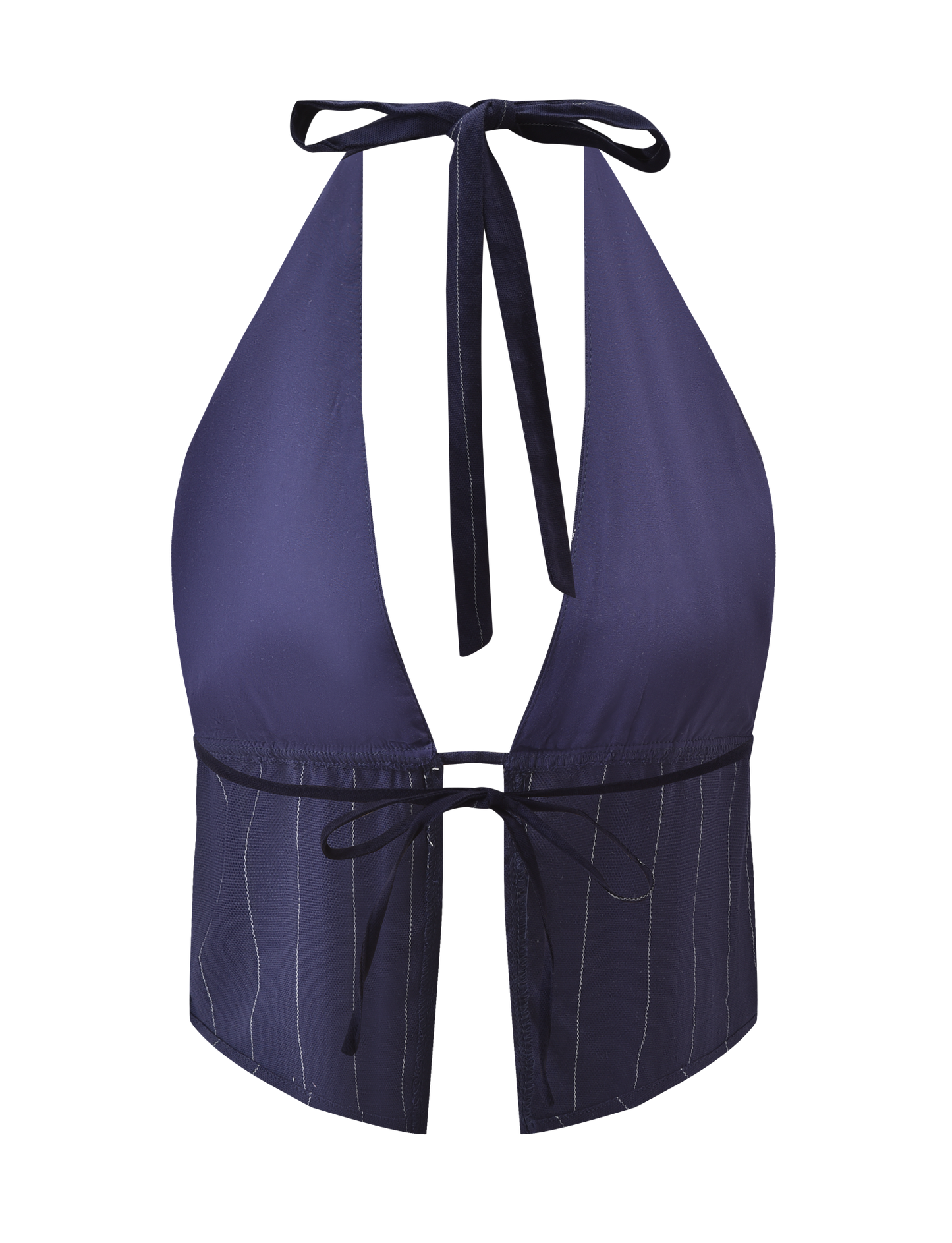 LAINEY TOP - NAVY PINSTRIPE