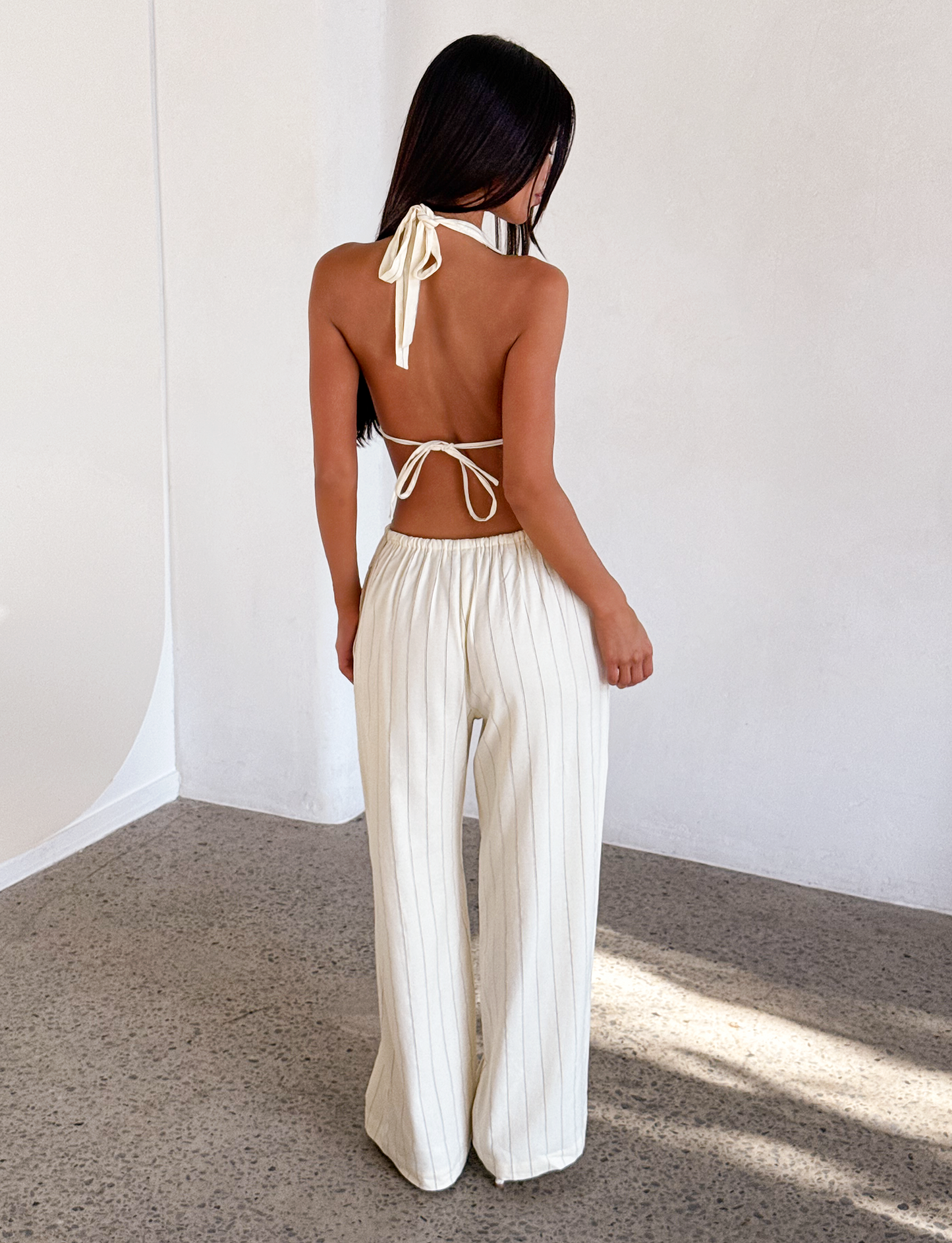 LAINEY PANT - BEIGE STRIPE