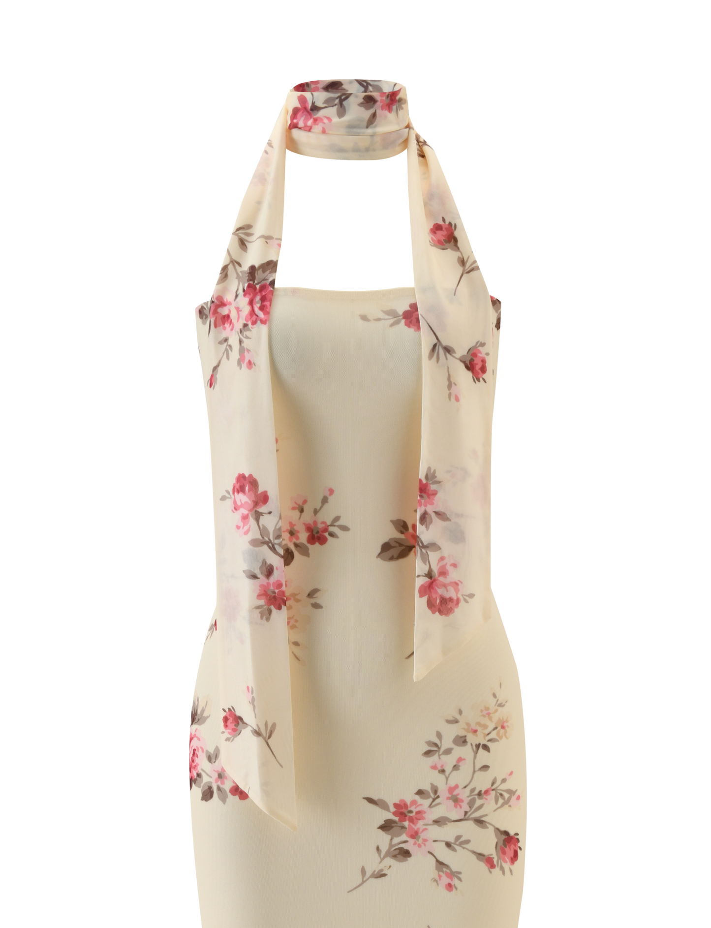 DANIELA SCARF DRESS - YELLOW FLORAL