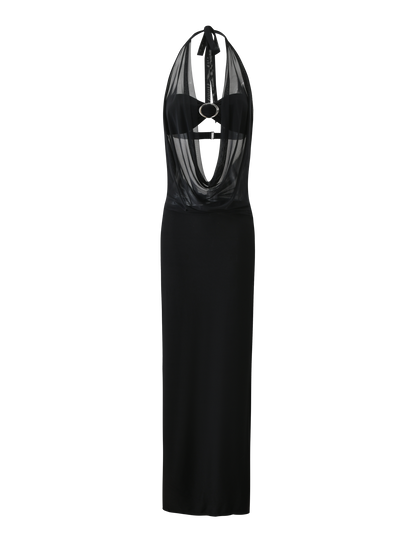 MAKENA TWO-PIECE MAXI DRESS - BLACK