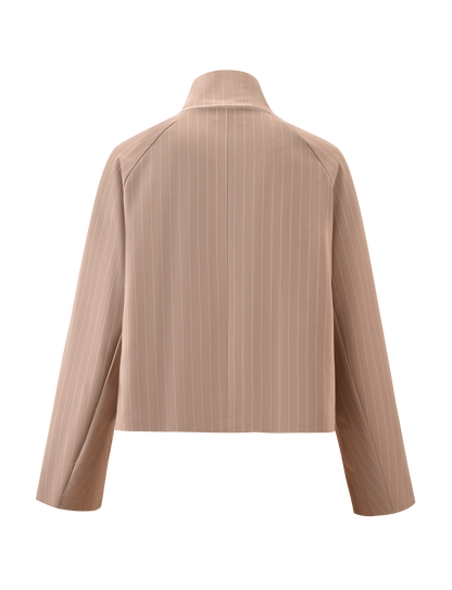 LENNEX JACKET - TAN PINSTRIPE