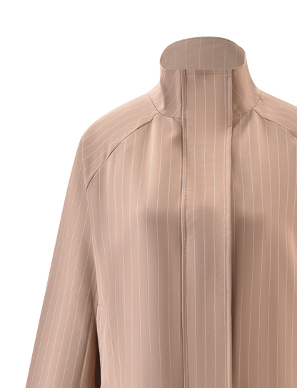 LENNEX JACKET - TAN PINSTRIPE
