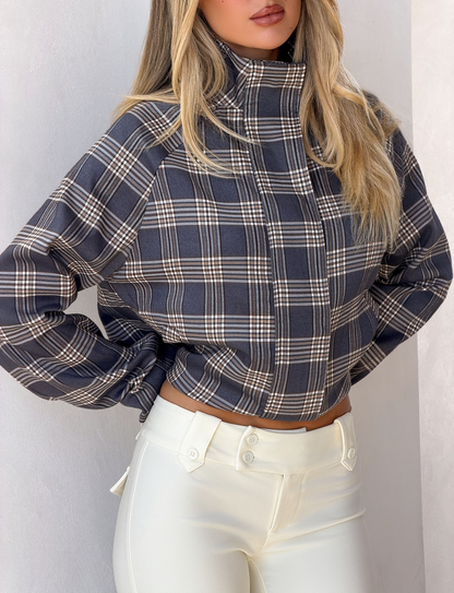 LENNEX JACKET - GREY CHECK