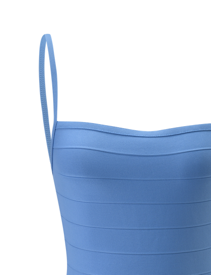 MIDORI BANDAGE DRESS - BLUE