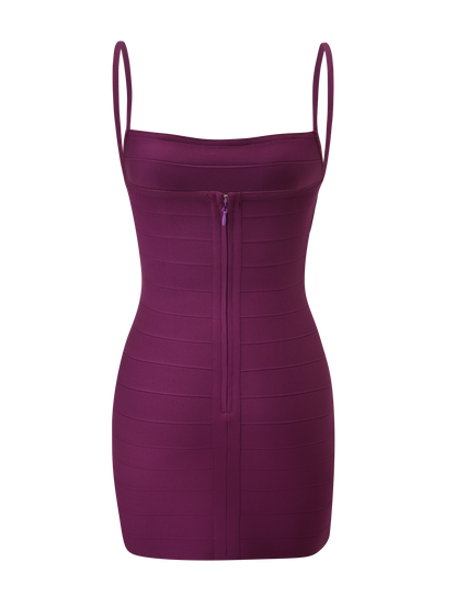 MIDORI BANDAGE DRESS - PLUM