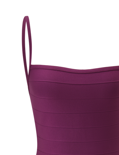 MIDORI BANDAGE DRESS - PLUM