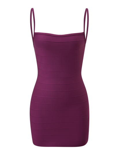 MIDORI BANDAGE DRESS - PLUM