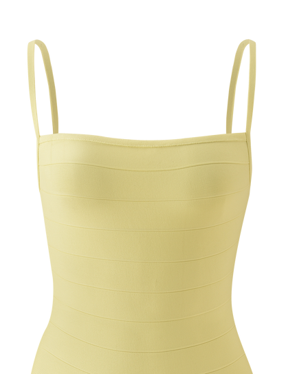 MIDORI BANDAGE DRESS - YELLOW