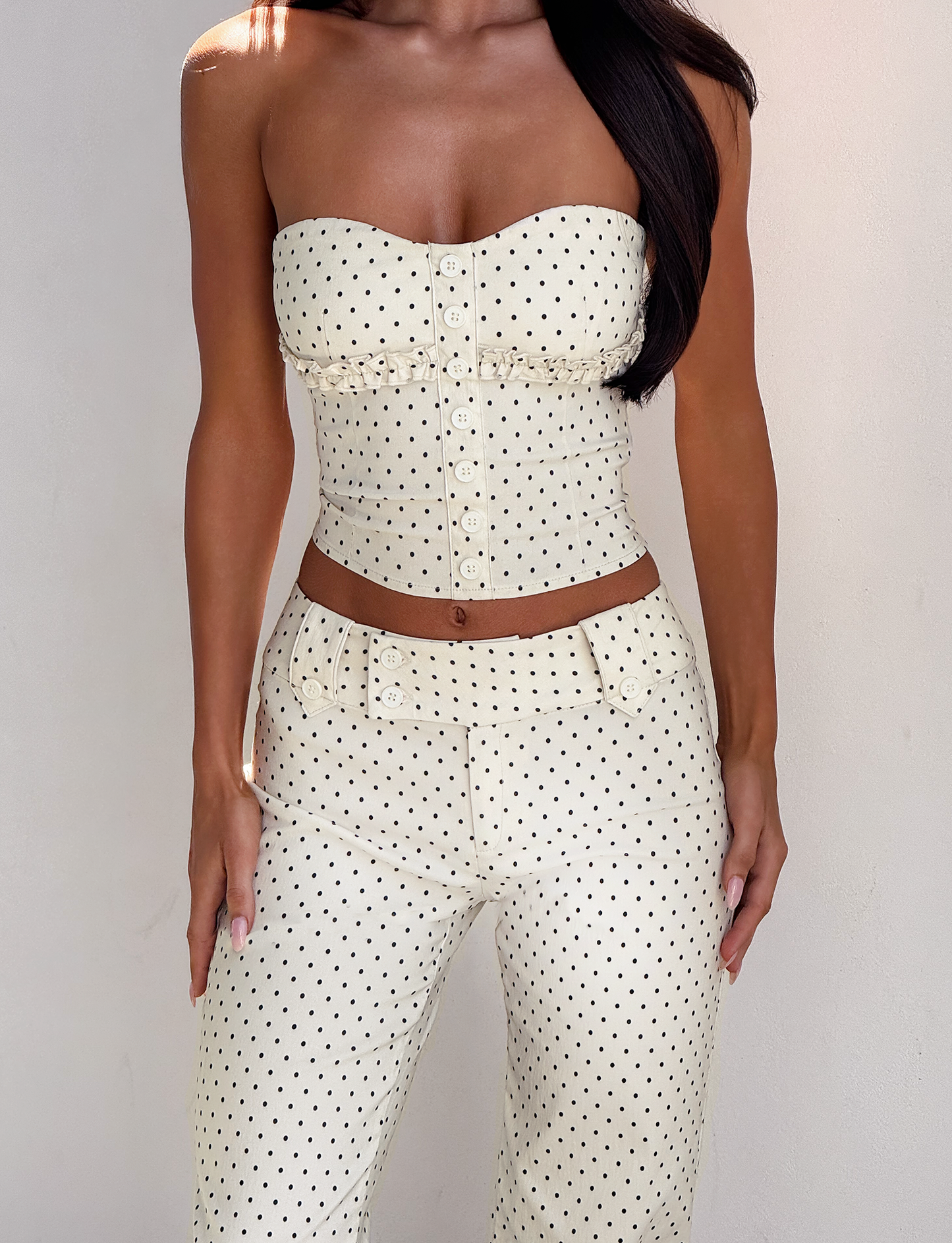 KITTIE PANT - CREAM DOT