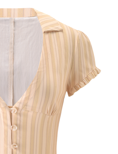 KITTIE SHIRT - YELLOW STRIPE