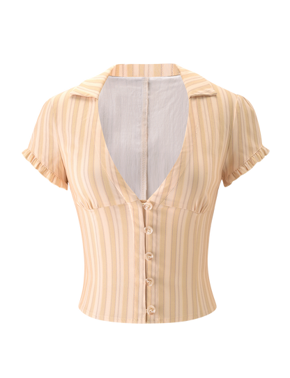 KITTIE SHIRT - YELLOW STRIPE