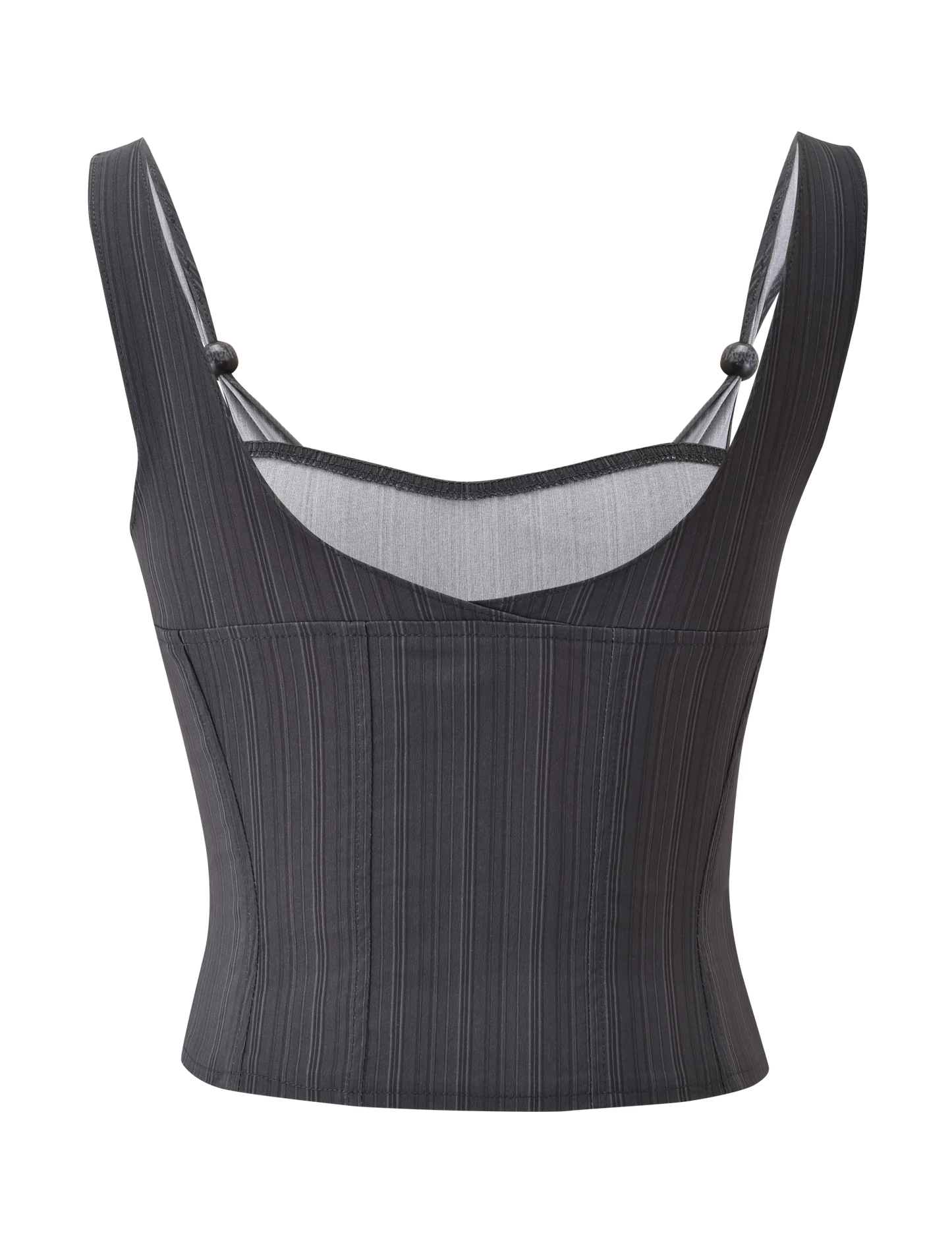 KITTIE CORSET - GREY STRIPE