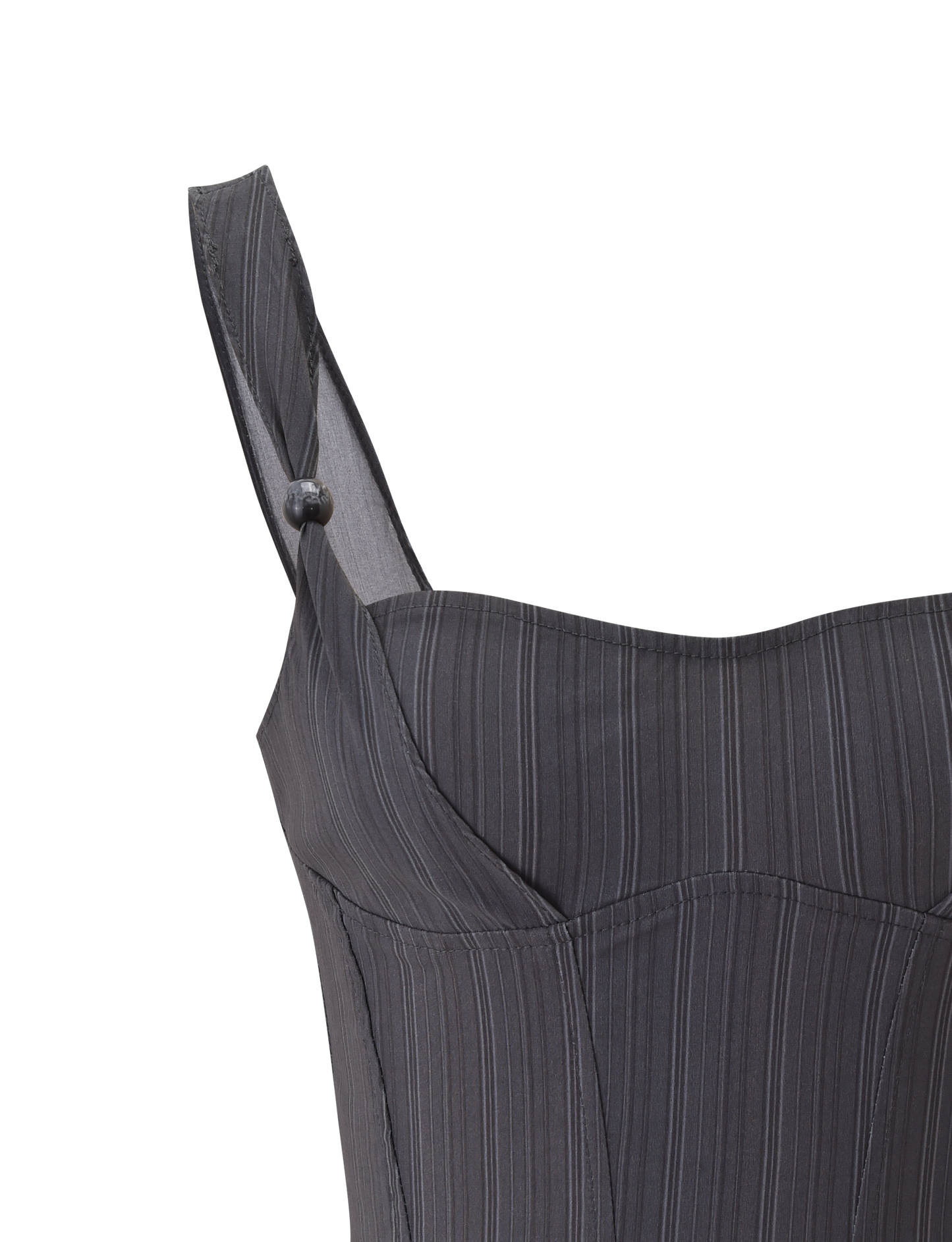 KITTIE CORSET - GREY STRIPE