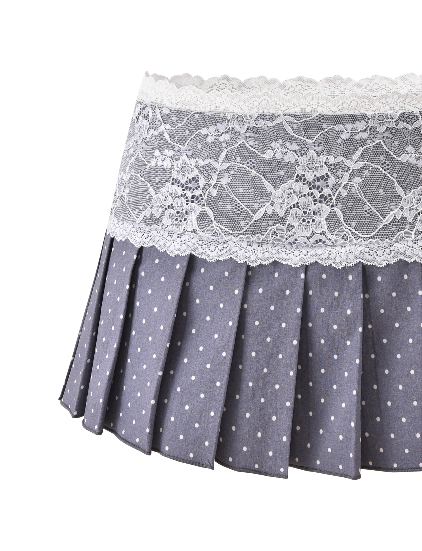 KITTIE LACE SKORT - GREY DOT