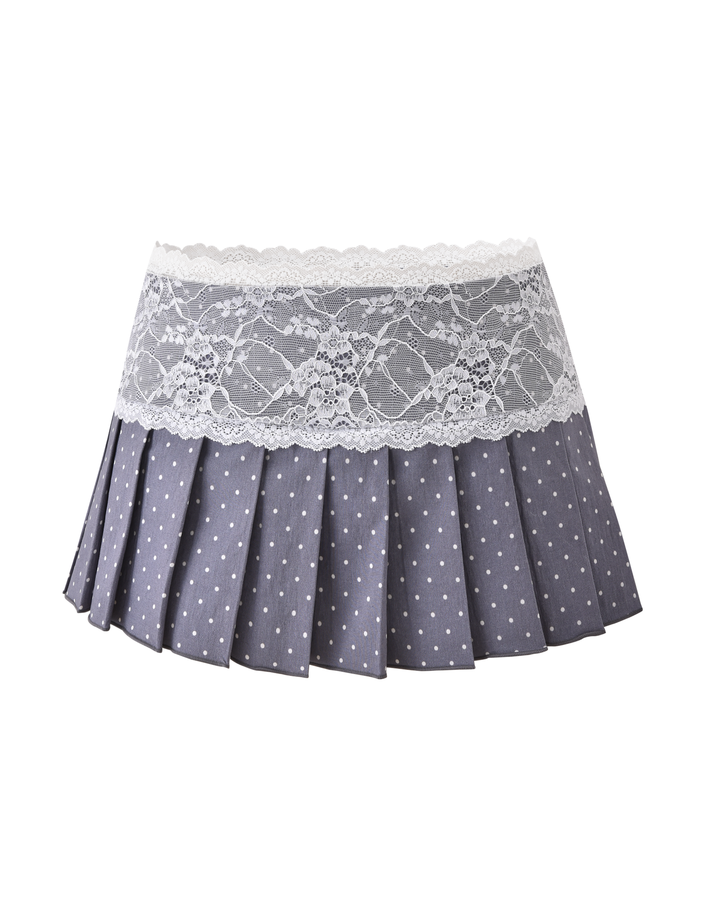 KITTIE LACE SKORT - GREY DOT