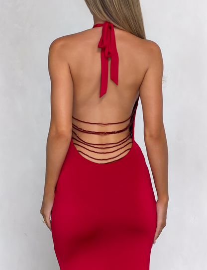 SOLYNE MAXI DRESS - RED