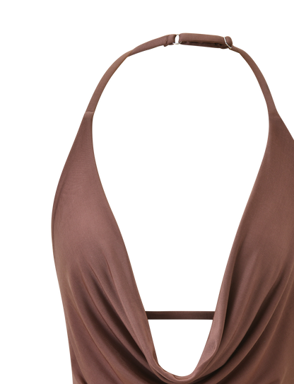 THARA TOP - CHOCOLATE