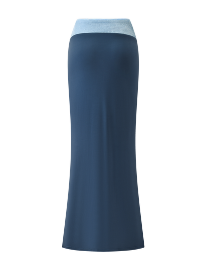 THARA MAXI SKIRT - SLATE BLUE