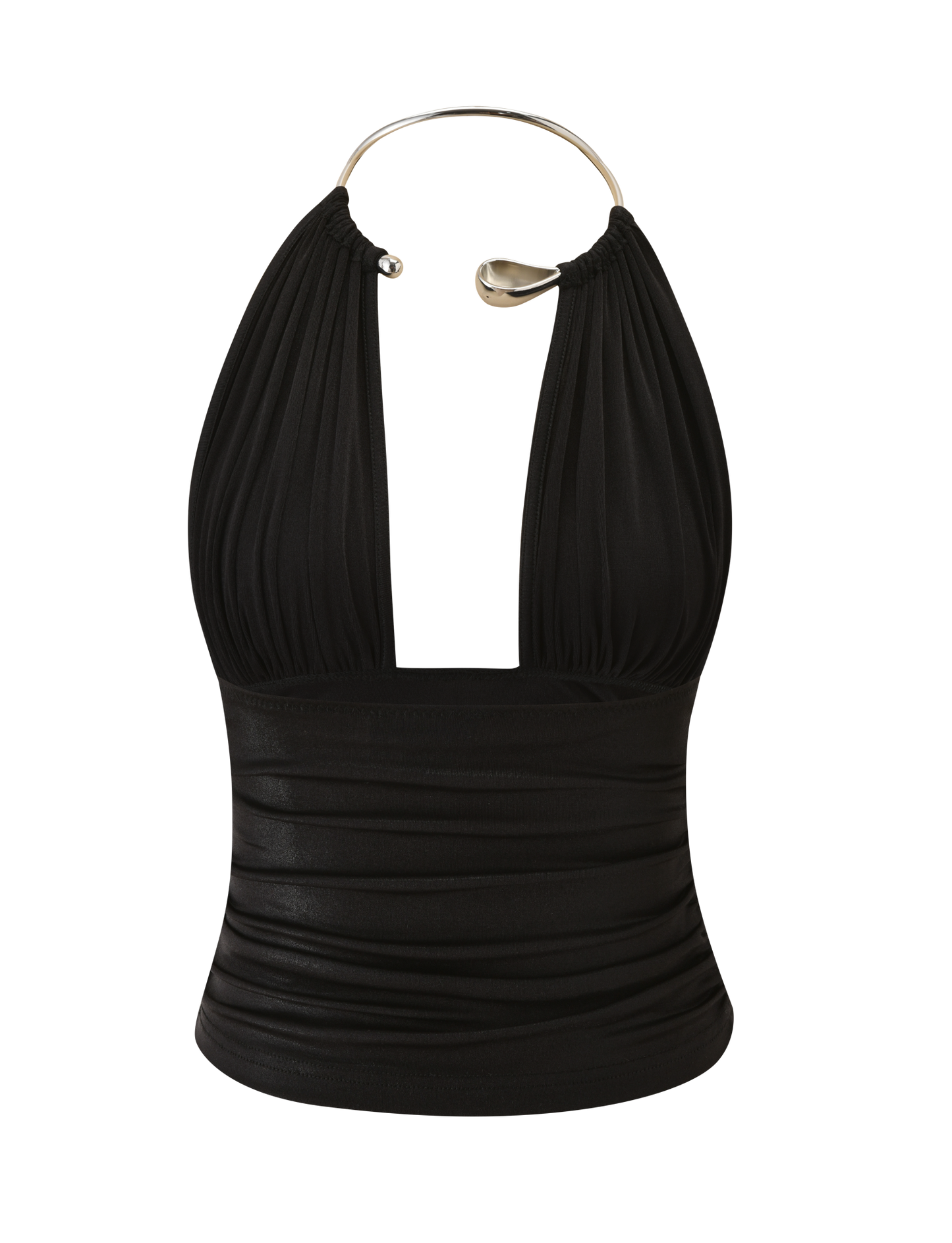 VIANNA TOP - BLACK METALLIC