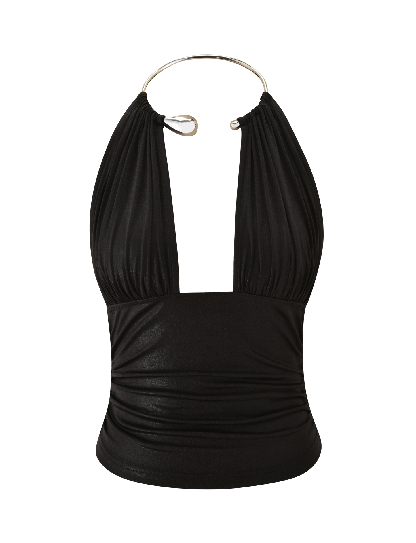 VIANNA TOP - BLACK METALLIC