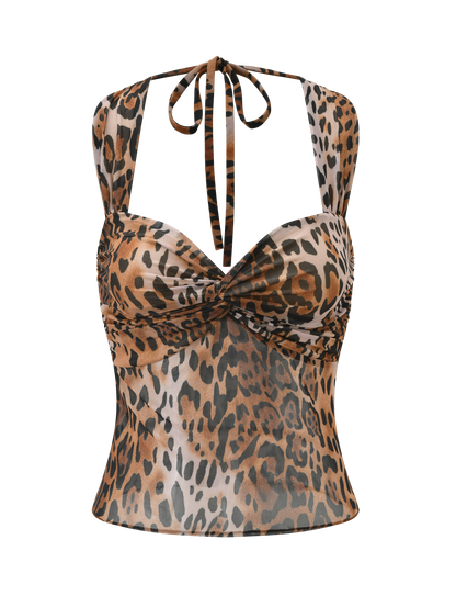 AZALEA TWIST TOP - LEOPARD