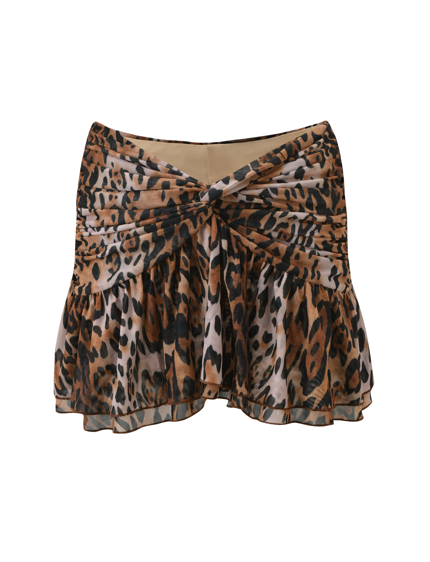 AZALEA TWIST MINI SKIRT - LEOPARD