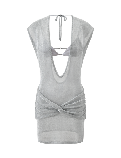 ZOSIA MINI DRESS - SILVER