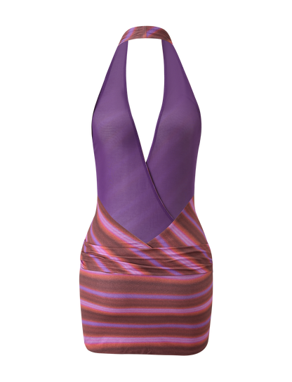 SORRENTO MINI DRESS - DUSK OMBRE STRIPE